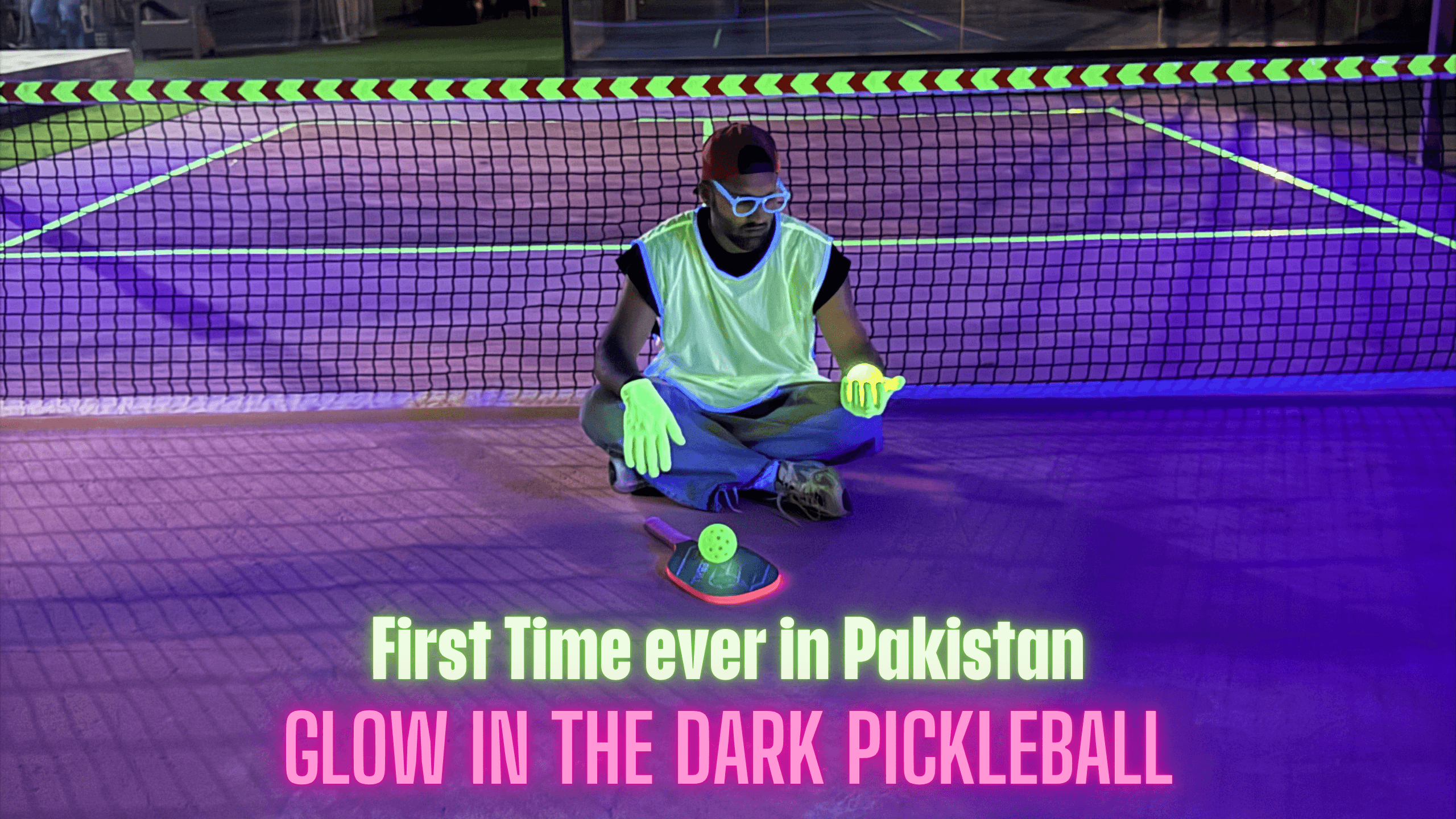 Glow in the Dark Pickleball at Elite Courts