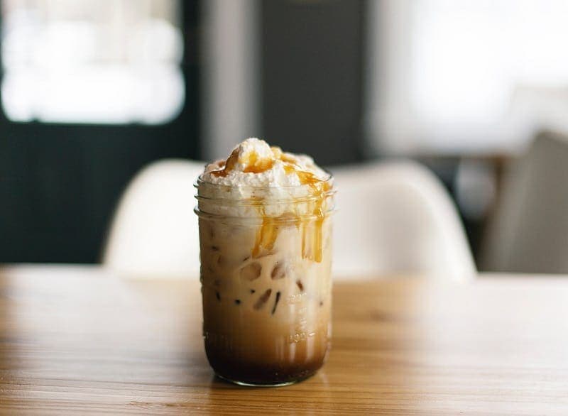 Caramel Iced Latte at Elite Courts
